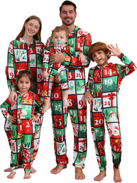 Adisputent Christmas Pajamas for Family Matching Cute Long Sleeve Couples Soft Sleepwear One Piece Funny Christmas Pjs Sets