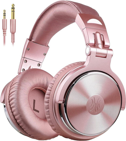 OneOdio Wired Over Ear Headphones Hi-Res Studio Monitor & Mixing DJ Stereo Headsets with 50mm Drivers and 1/4 to 3.5mm Jack for AMP Computer Recording Podcast Keyboard Guitar Laptop - Black