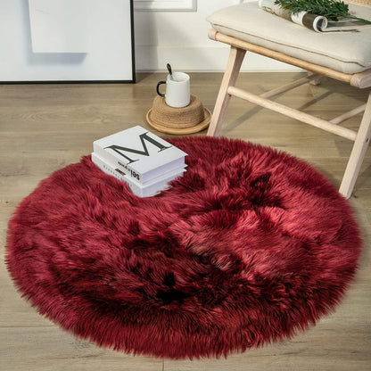 Ashler Faux Fur Rug, Dark Blue Area Rugs, Fluffy Sheepskin Fur Rug, Fuzzy Ultra Soft 2 x 6 Ft Rugs, Machine Washable Shag Rug, Nursery Throw Rugs for Bed, Living, Kids Room