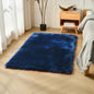 duduta Navy Blue Faux Sheepskin Throw Rug 2x3 ft, Fluffy Shag Fur Chair Cover Small Bedside Dorm Rug Non Slip Machine Washable