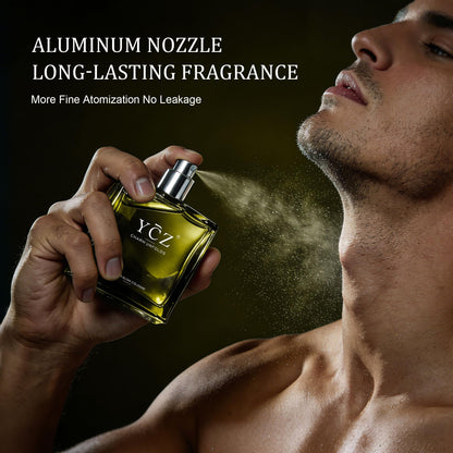 Ycz Midnight Marine Eau de Parfum for Men, 1.7 Fl Oz (50 mL), Long-Lasting Cologne, Fresh Marine & Woody Fragrance with Grapefruit, Ginger and Cedar Notes for Daily Wear, Date Night and Gifts