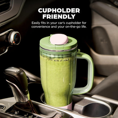 Ninja BlendBOSS | Personal Smoothie Blender & Tumbler | 26oz Travel Tumbler w/Leakproof Lid & Intergrated Chug Spout | AutoIQ Technololgy | 1200 Peak Watt | Watermelon Bubblegum | DB301GNBRN | (NEW)
