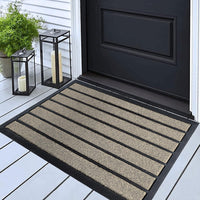 ubdyo Extra Durable Door Mat - Dirt Trapping Outdoor Welcome Mats - Non-Slip Outdoor Indoor Entrance - Low Profile Front Doormat (30" x 17", Bright Brown)
