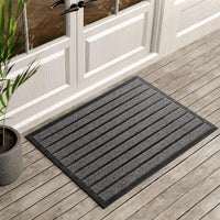 ubdyo Extra Durable Door Mat - Dirt Trapping Outdoor Welcome Mats - Non-Slip Outdoor Indoor Entrance - Low Profile Front Doormat (30" x 17", Bright Brown)
