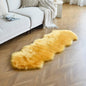 duduta White Faux Sheepskin Throw Rug 2x3 ft, Fluffy Shag Fur Chair Cover Small Bedside Dorm Rug Non Slip Washable