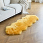 duduta Navy Blue Faux Sheepskin Throw Rug 2x3 ft, Fluffy Shag Fur Chair Cover Small Bedside Dorm Rug Non Slip Machine Washable