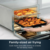 Ninja Air Fryer & Toaster Oven | Prestige Smart XL Countertop Oven | Bakes up to 20 Cookies, Fits up to a 12lb Turkey | Pizza, Toast, Bake, Air Fry & Reheat | 1800 Watts | Stainless Steel | DT501