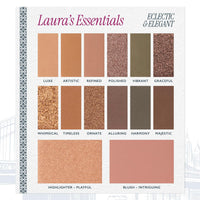 LAURA GELLER NEW YORK Laura's Essentials Eclectic & Elegant Eyeshadow and Face Palette - Includes Eyeshadows, Blush, and Highlighter for Easy Full Face Makeup For Mature Skin and All Skin Tones