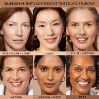 LAURA GELLER NEW YORK Quench-n-Tint Lightweight Tinted Moisturizer, Porcelain/Fair - Sheer to Light Buildable Coverage - Natural Glow Finish - Lightweight Formula - Hydratant Teinte