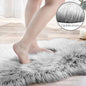Ashler faux fur rug, Fluffy Shaggy Area Rug Ultra Soft 2 x 3 Feet Sheepskin Fur Rug, Navy Blue Fuzzy Rug Machine Washable Shag Rug, Nursery Decor Throw Rugs for Bedroom, kids room, Living Room
