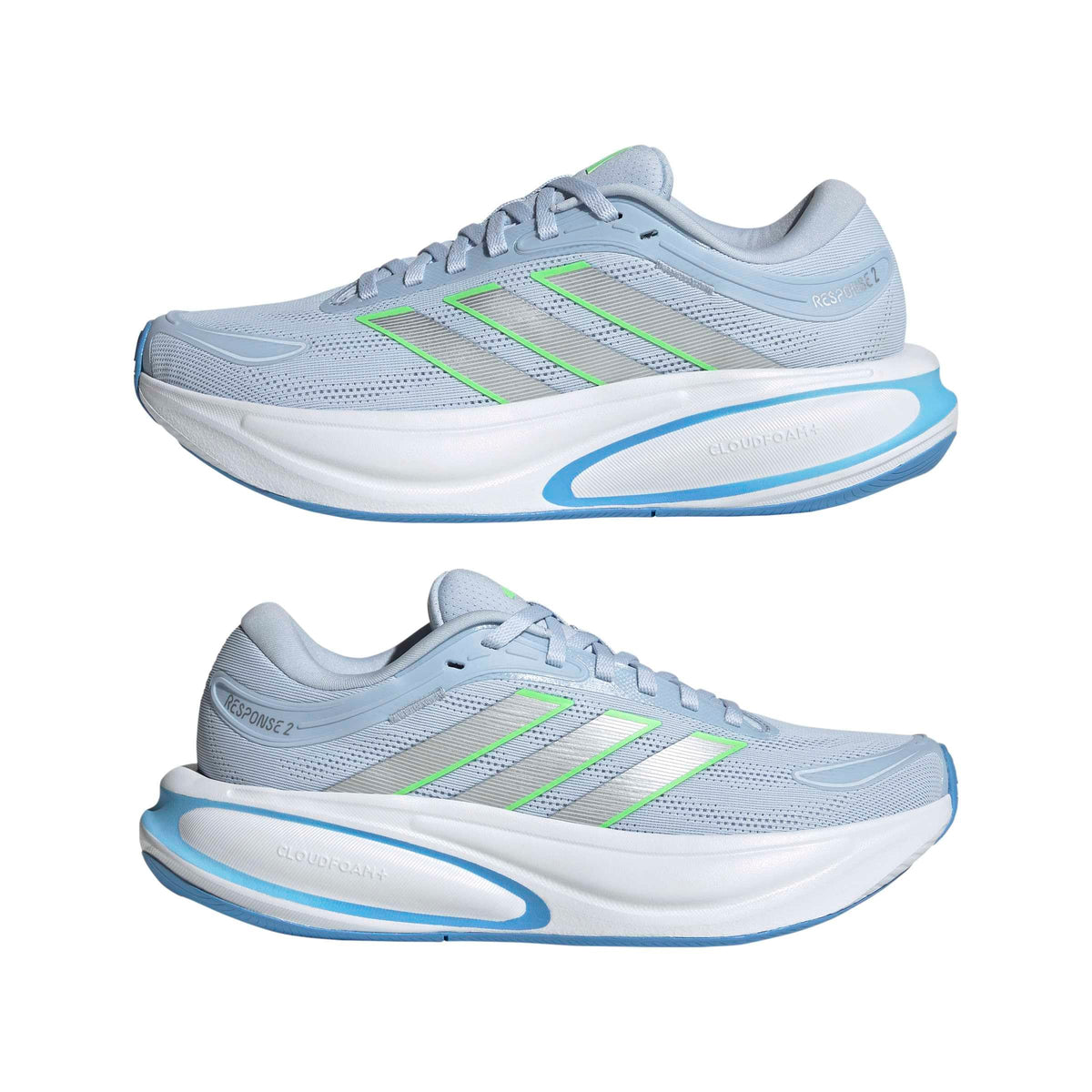adidas Women's Response 2 Running, White/Ice Purple/Semi Flash Aqua, 10adidas Women's Response 2 Running, White/Ice Purple/Semi Flash Aqua, 10