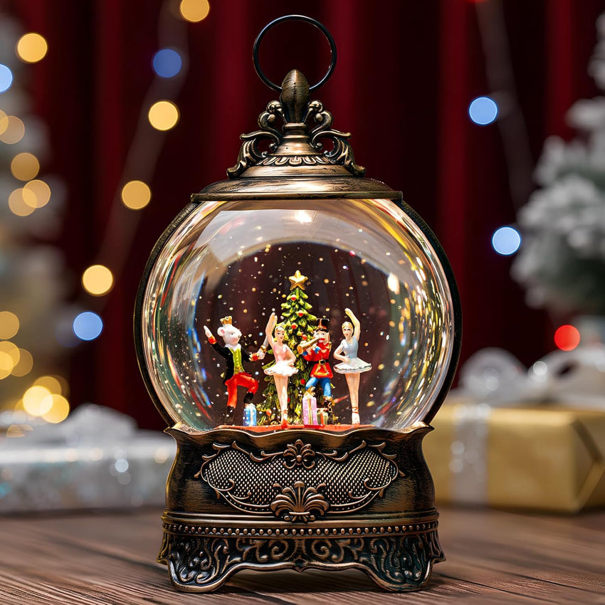 Christmas Snow Globes, Adoration of The Magi Nativity Manger Scene, Silent Night Music Water Lantern, Holiday Decorations Gifts for Family, Children or Friends