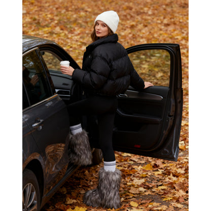 Wnshonzy Fur Boots for Women Snow Furry Fluffy Platform Flat Ankle Mini Boot Winter Round Toe Y2k Comfortable Mid-Calf Short Outdoor 2025