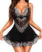 RSLOVE Babydoll Lingerie for Women Lace Chemise Sexy Nightgown Sleepwear Dress