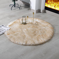 Faux Fur Rug Sheepskin Shag Fluffy Fuzzy White 2x6 ft Runner Rugs for Bedroom Bedside Bed Floor Living Room Plush High-Density Cushion Carpet Super Sofa Cover