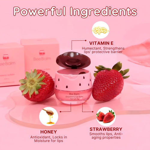 Original My Bee Balm Lip Balm - 2 pack Hydrating Balm Honey Pot for Dry, Chapped & Cracked Lips - Enriched with Propolis, Honey & Vitamin E - Soften, Smooth & Reduce Lip Lines