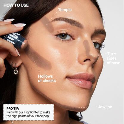Milk Makeup Sculpt Stick – Cool-Toned Cream Contour Stick with Thyme Extract + Mango Butter – Hydrating, Buildable Formula Adds Depth + Dimension – Stoked (Medium), 0.19 oz