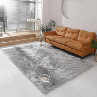Faux Fur Rug Sheepskin Shag Fluffy Fuzzy White 2x6 ft Runner Rugs for Bedroom Bedside Bed Floor Living Room Plush High-Density Cushion Carpet Super Sofa Cover