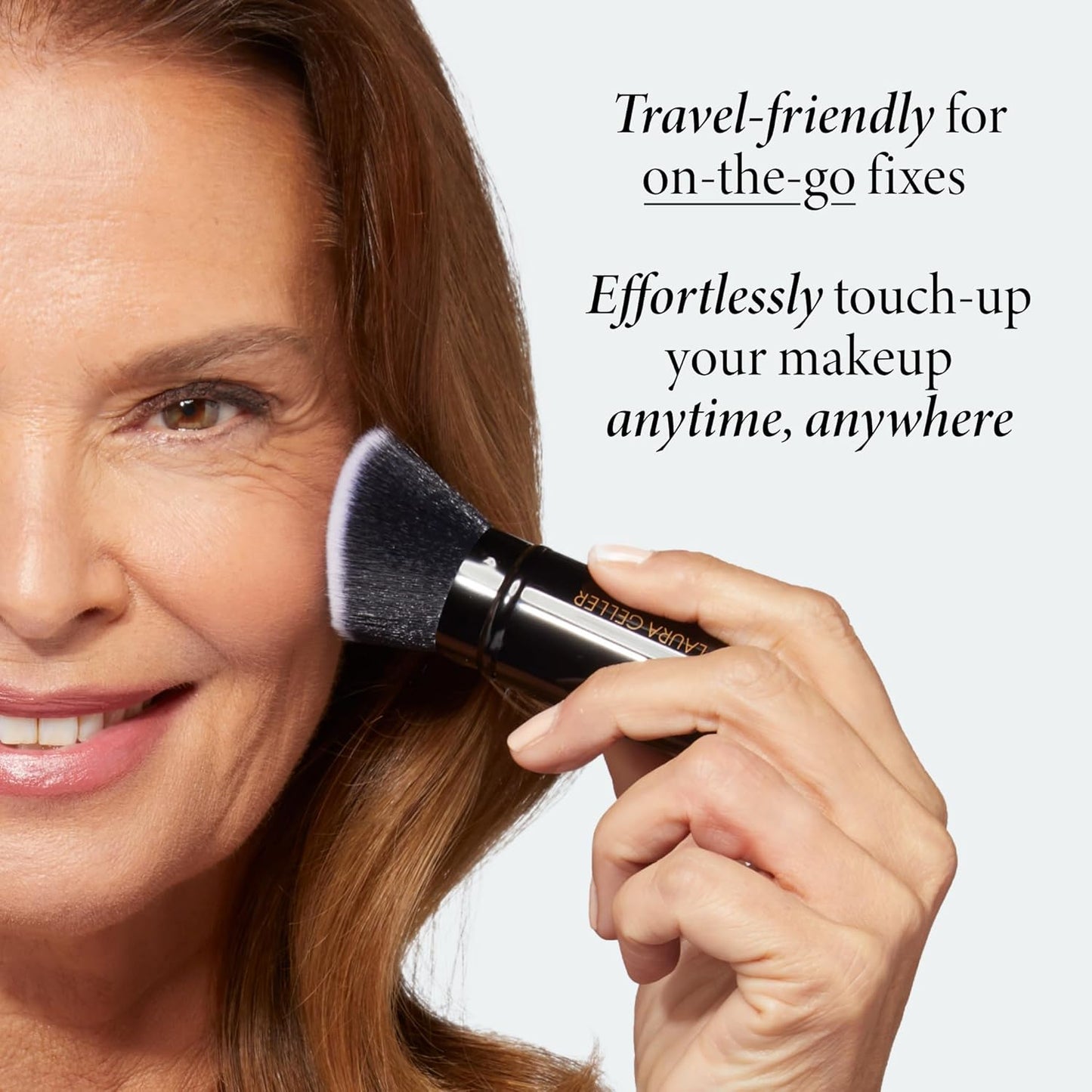 LAURA GELLER NEW YORK Baked Balance-n-Brighten Foundation with Kabuki Brush Makeup Set, Light