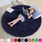 Amdrebio Light Pink Round Rug 4Ft for Girls Bedroom, Fluffy Circle Area Rugs for Kids Room Decor Aesthetic, Cute Shag Fuzzy Carpet for Nursery, Preppy Dorm, Classroom, Playroom, Teen, Baby, Washable