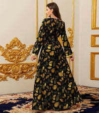 Embroidery Abayas for Women Muslim Moroccan Floral Maxi Kaftan Dress Arabic Islamic Dubai Robe Ramadan Prayer Clothes