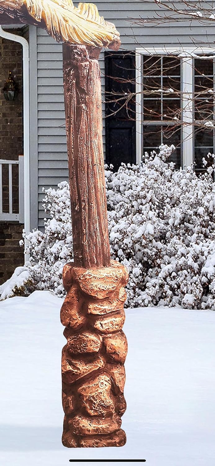 THREE KINGS GIFTS THE ORIGINAL GIFTS OF CHRISTMAS Holy Family and Angel Outdoor Nativity Bundled with Eighty One Inch Tall Stable