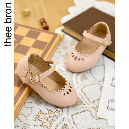 THEE BRON Toddler Mary Janes | Arch Support Leather Dress Shoes | Birthday Party Flats(AF440 Little Kid,Apricot/11M)THEE used Toddler Mary Janes | Arch Support Leather Dress Shoes | Birthday Part…
