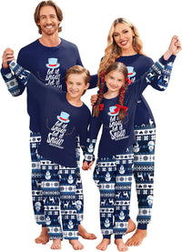 Ekouaer Family Christmas Pajamas Matching Sets Soft Long Sleeve Couple Pjs Xmas Sleepwear Holiday Lounge Set