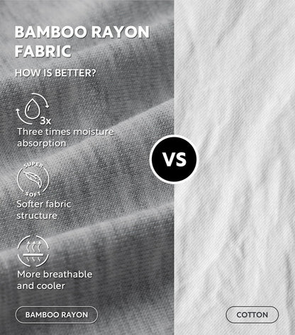 DAVID ARCHY Men's Undershirt Bamboo Rayon Moisture-Wicking Crewneck T-Shirts Stretch Tees for Men, 3 or 5 Pack