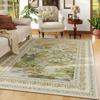 Rugcomf 2x6 Runner Rug Impressionist-Style Vintage Kitchen Rugs Non Slip Washable Soft Carpet Runner for Kitchen Laundry Bedroom Bathroom, Blue
