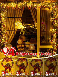 50FT 1000 LED Christmas Cluster Lights, Firecracker String Lights with Remote & 8 Modes & Timer, Waterproof Fairy Twinkle Light Plug in for Indoor Outdoor Party Garden Xmas Tree Decoration, Warm White