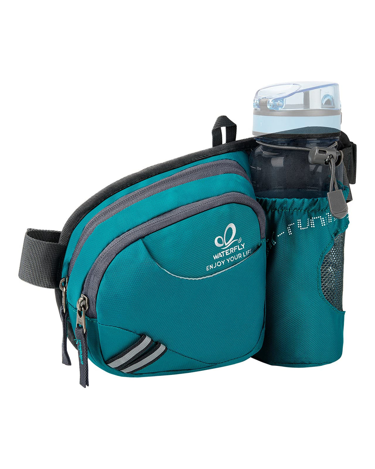 WATERFLY Fanny Pack Waist Bag: Waist Pack for Women Men with Water Bottle Holder Hiking Fanny Pack for Running Walking DogWalking Travel Cycling