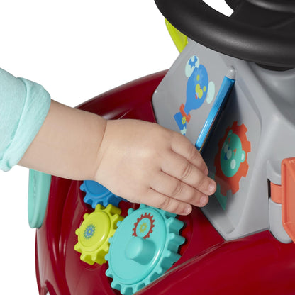Toddler Car Ride On, Toddler Toys for Ages 1-3, Baby Toys, Radio Flyer Busy Buggy, Red, Sit to Stand Ride On