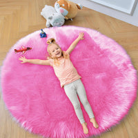 duduta White Faux Sheepskin Throw Rug 2x3 ft, Fluffy Shag Fur Chair Cover Small Bedside Dorm Rug Non Slip Washable