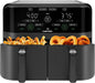 Chefman TurboFry Touch Dual Air Fryer, Maximize The Healthiest Meals With Double Basket Capacity, One-Touch Digital Controls And Shake Reminder For The Perfect Crispy And Low-Calorie Finish