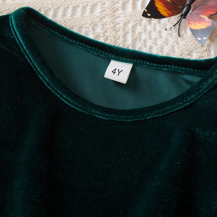 HNXDYY Little Girls Long Sleeve Star Print Knee Length Casual Princess Dress