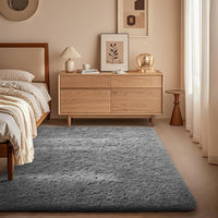 Ophanie Area Rugs for Living Room Bedroom, Upgrade Non-Slip Fluffy Soft Grey Shag Carpet, Indoor Floor Gray 4x6 Fuzzy Shaggy Living Room Plush Rug for Kids Home Dorm Decor Aesthetic