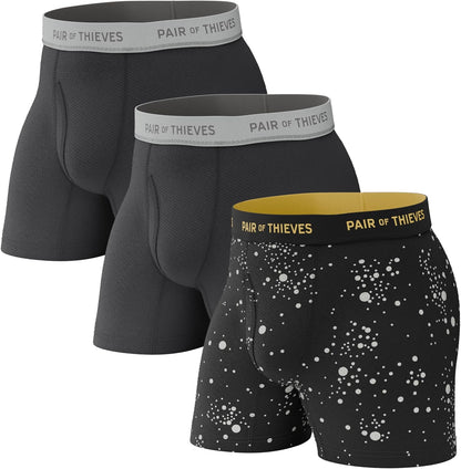 Pair of Thieves Super Fit Men's Boxer Briefs – Soft, Breathable, Quick-Dry Underwear with 4-Way Stretch (2 & 3 Pack)