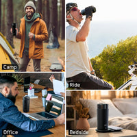 Temperature Control Heated Coffee Mug Smart Self Heating Travel Mug 12 Oz App Controlled Warmer Mug 4-10 Hour LED Display Keep Coffee Hot All Day Fast Wireless Charger Base Dull Black