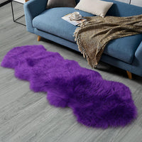 duduta White Faux Sheepskin Throw Rug 2x3 ft, Fluffy Shag Fur Chair Cover Small Bedside Dorm Rug Non Slip Washable