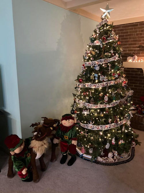 RPGT Christmas Light 1000 LEDs 336ft Green Cable Wire Fairy String Tree Twinkle Lights Plug in 12 Modes for, Outdoor, Garden, Wedding, Christmas Party, Home Decoration (Warm White)