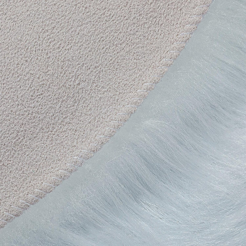 Faux Fur Rug Sheepskin Shag Fluffy Fuzzy White 2x6 ft Runner Rugs for Bedroom Bedside Bed Floor Living Room Plush High-Density Cushion Carpet Super Sofa Cover