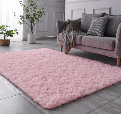TABAYON Shaggy Navy Blue Rug, 2x3 Area Rugs for Living Room, Anti-Skid Extra Comfy Fluffy Floor Carpet for Indoor Home Decorative