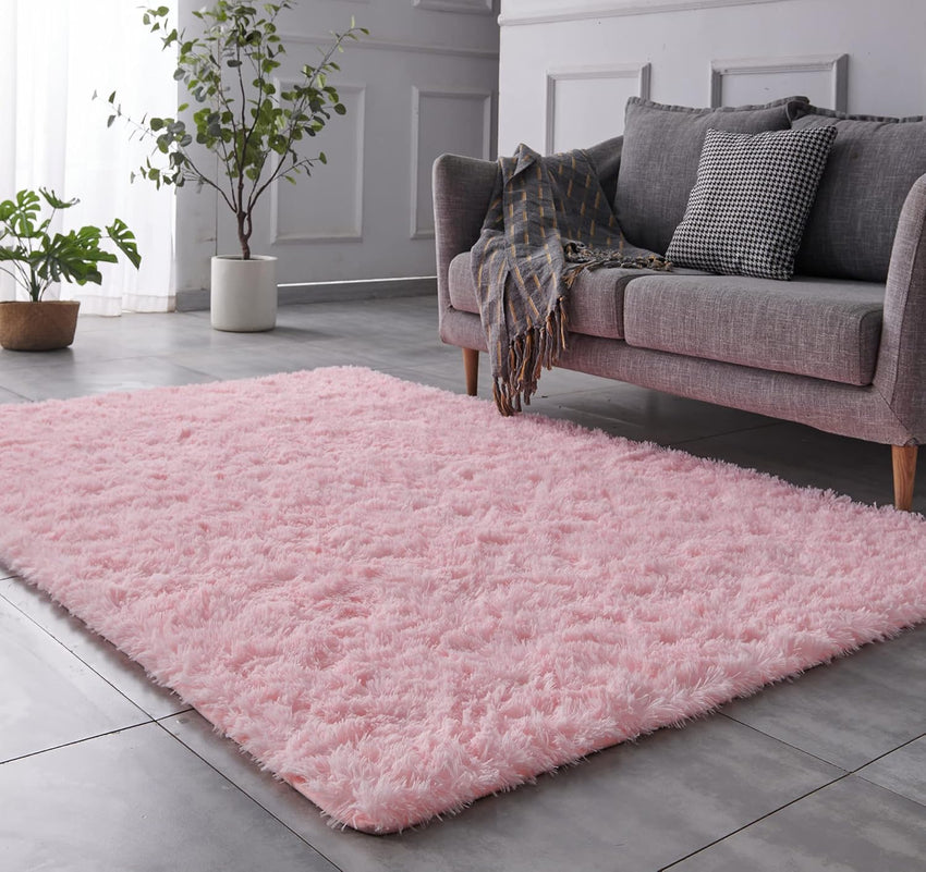 TABAYON Shaggy Navy Blue Rug, 2x3 Area Rugs for Living Room, Anti-Skid Extra Comfy Fluffy Floor Carpet for Indoor Home Decorative