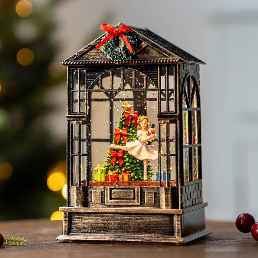 Christmas Snow Globes, Adoration of The Magi Nativity Manger Scene, Silent Night Music Water Lantern, Holiday Decorations Gifts for Family, Children or Friends