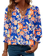 Blue and Orange Floral3X-Large