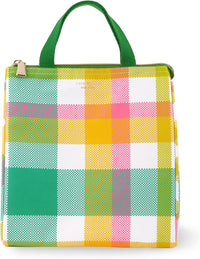 Kate Spade New York, Portable Soft Cooler Lunch Bag with Silver Insulated Interior Lining and Storage Pocket, Joy Dot