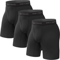 Pair of Thieves Men’s Long Boxer Briefs – Soft, Breathable, Quick Dry Underwear with 4-Way Stretch – Multi-Pack