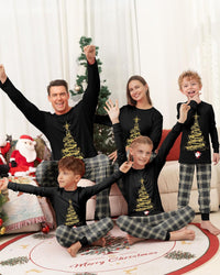Rnxrbb 2025 Christmas Pajamas Family Matching Sets Christmas Pjs Xmas Sleepwear for Women Men Couples Adult Kids