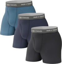 Pair of Thieves Super Fit Men's Boxer Briefs – Soft, Breathable, Quick-Dry Underwear with 4-Way Stretch (2 & 3 Pack)